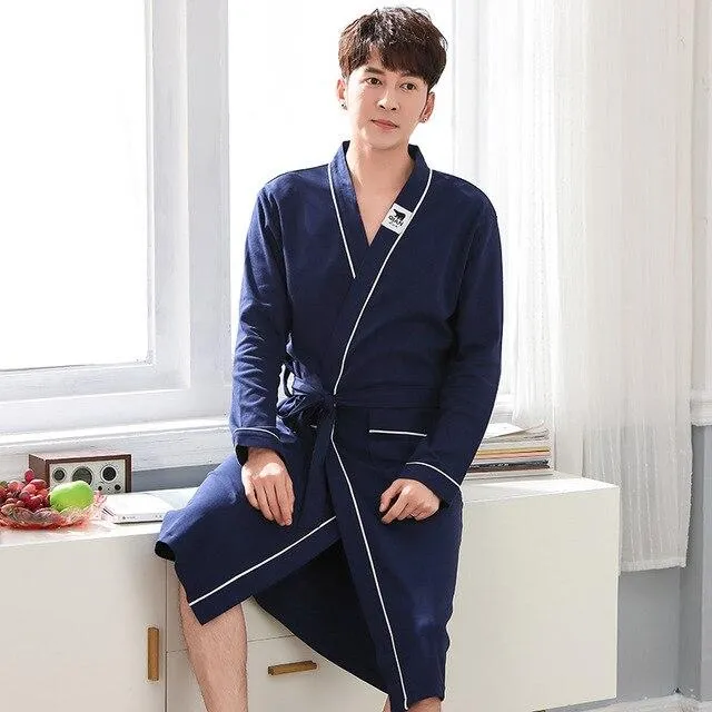 2019 summer arrival chinese men rayon silk nightgown traditional japanese yukata kimono gown with belt plus