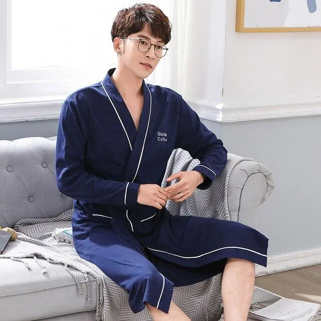 2019 summer arrival chinese men rayon silk nightgown traditional japanese yukata kimono gown with belt plus