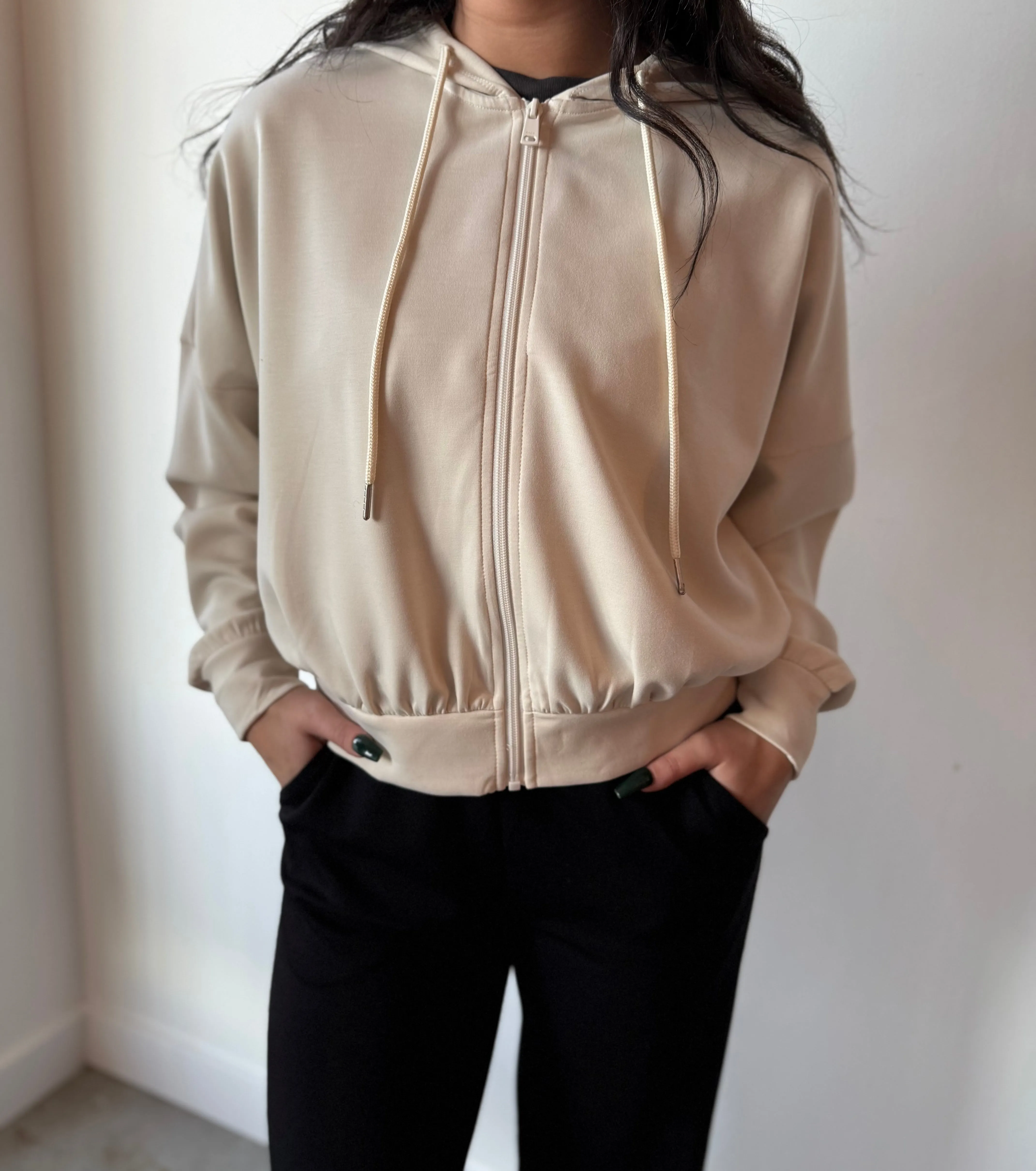 Alina Zip Up - Birch