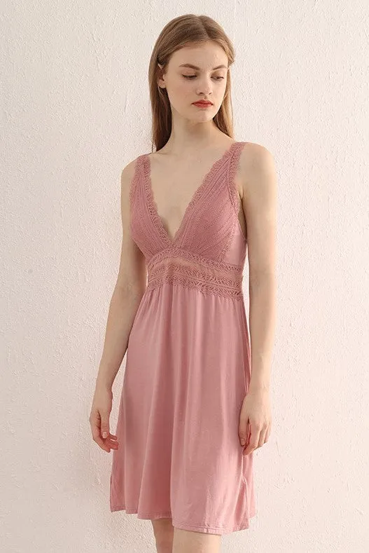 Blossom Padded Lace Slip (Pink)