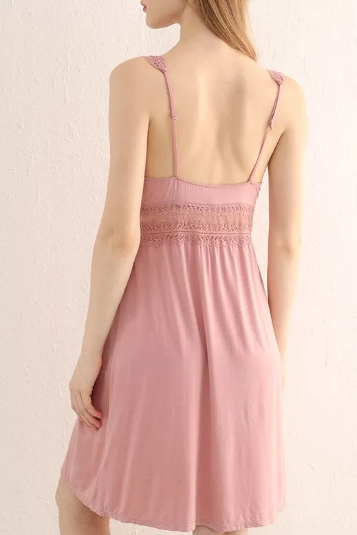 Blossom Padded Lace Slip (Pink)