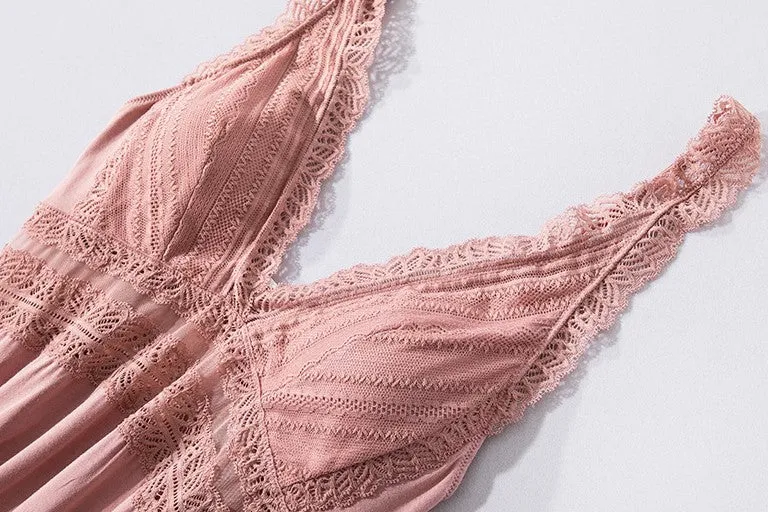 Blossom Padded Lace Slip (Pink)