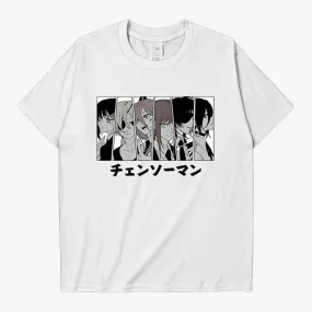 Chainsaw Man Manga Girl Characters Art T-Shirt