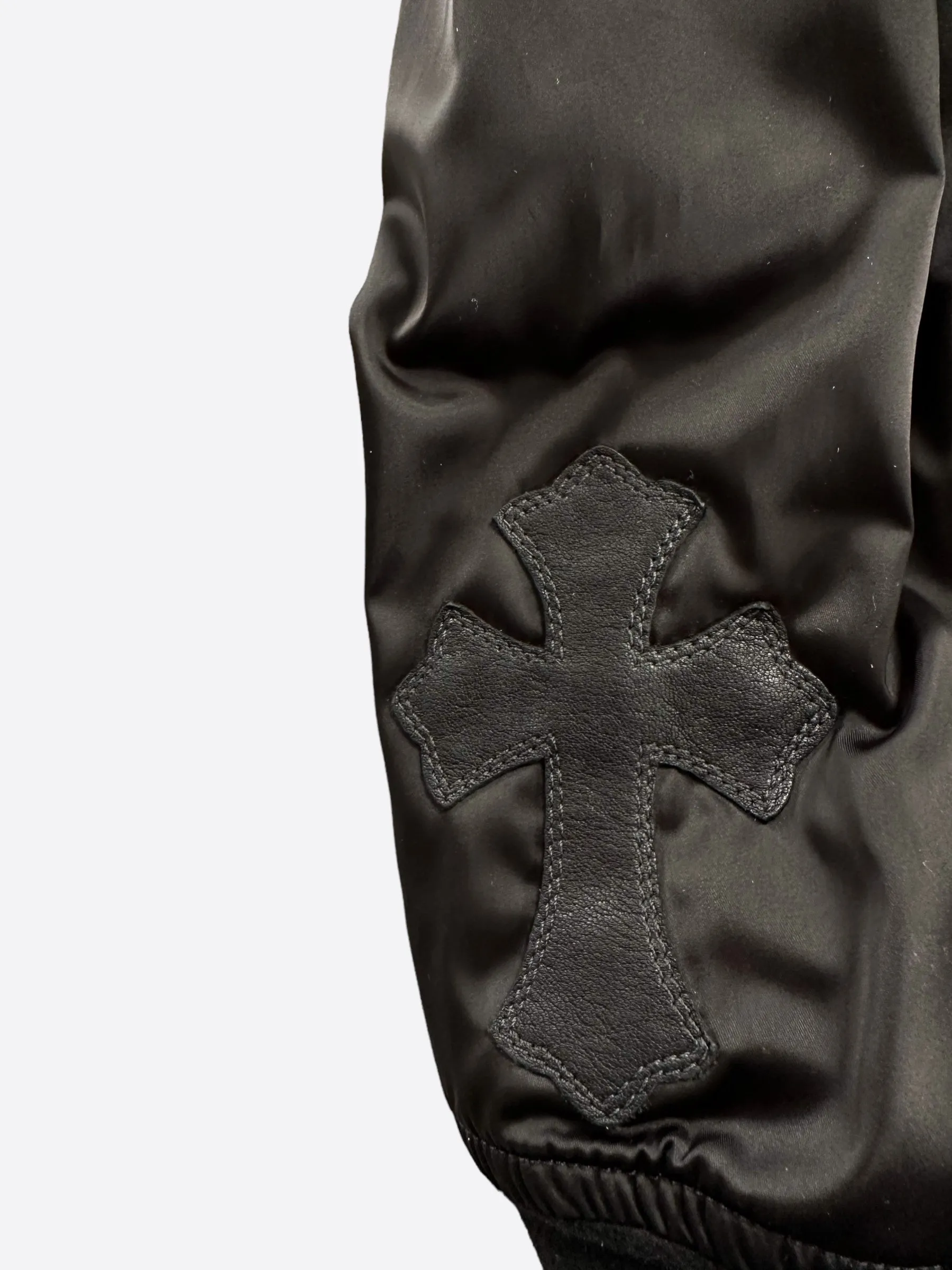 Chrome Hearts Black Cross Patch Bomber Jacket