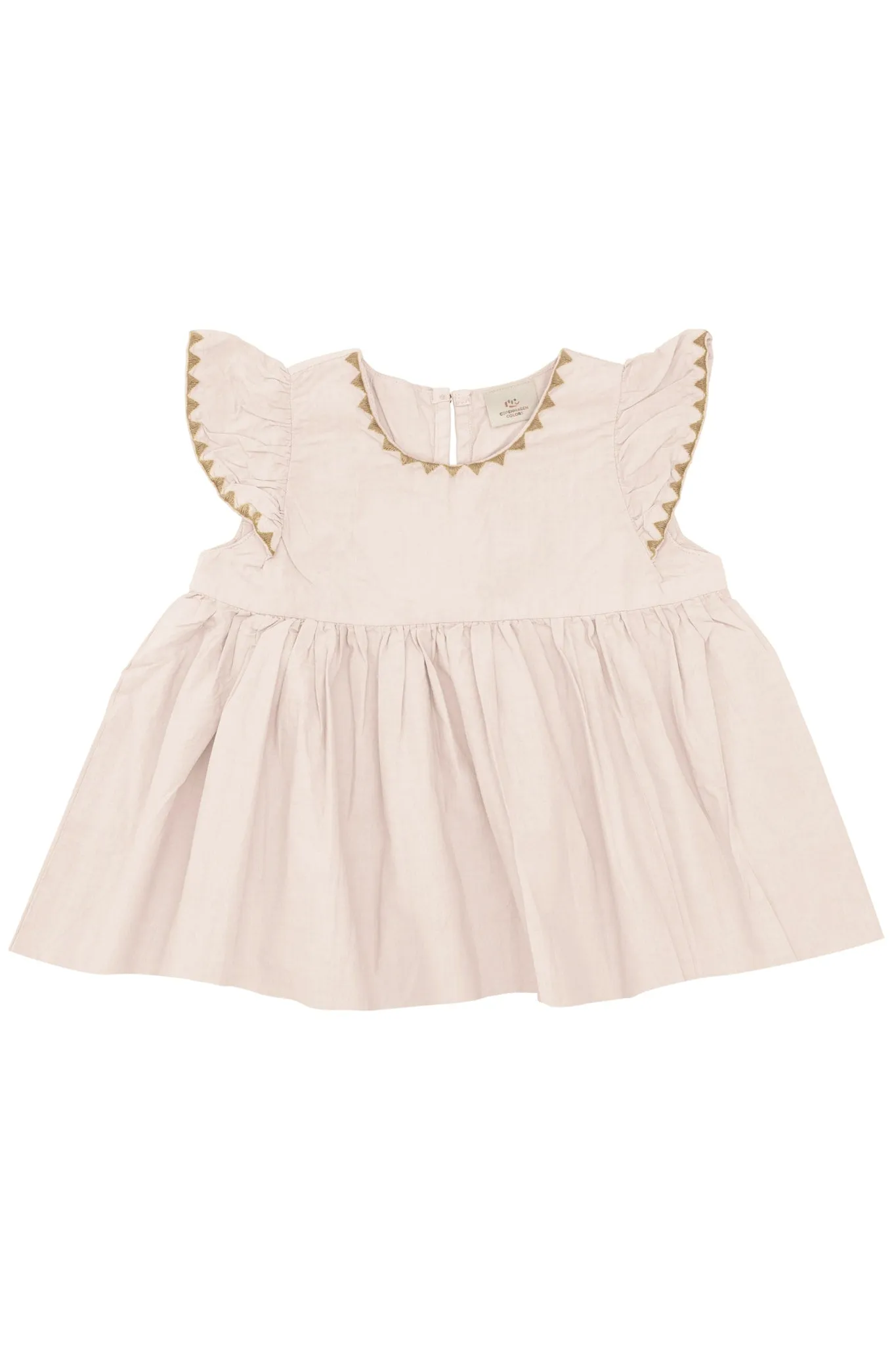 CLASSIC CRISP POPLIN BLOUSE W. EMBROIDERY - SOFT PINK
