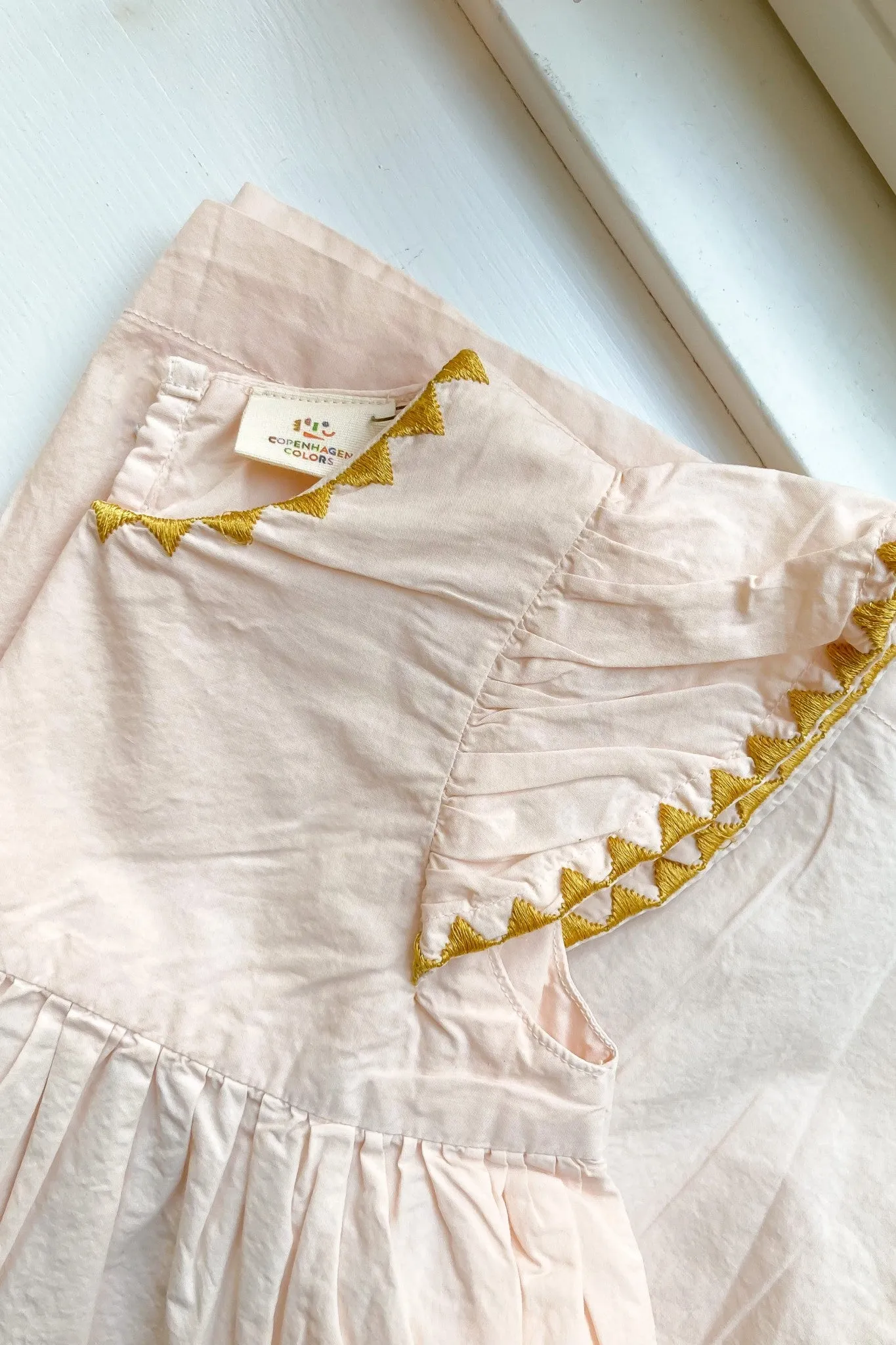 CLASSIC CRISP POPLIN BLOUSE W. EMBROIDERY - SOFT PINK