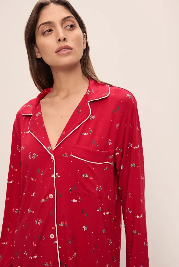 eberjay Gisele Printed Long PJ Set in Winter Wonderland