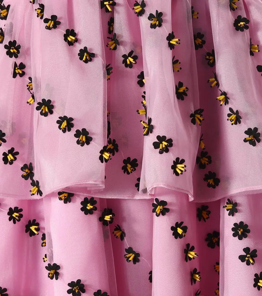 Ganni Floral-embellished dress