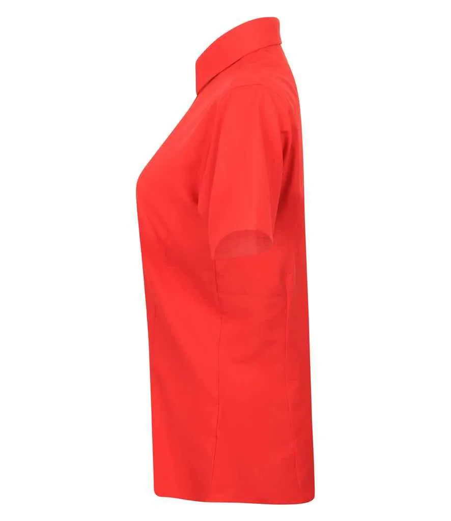 Henbury Ladies Short Sleeve Wicking Shirt