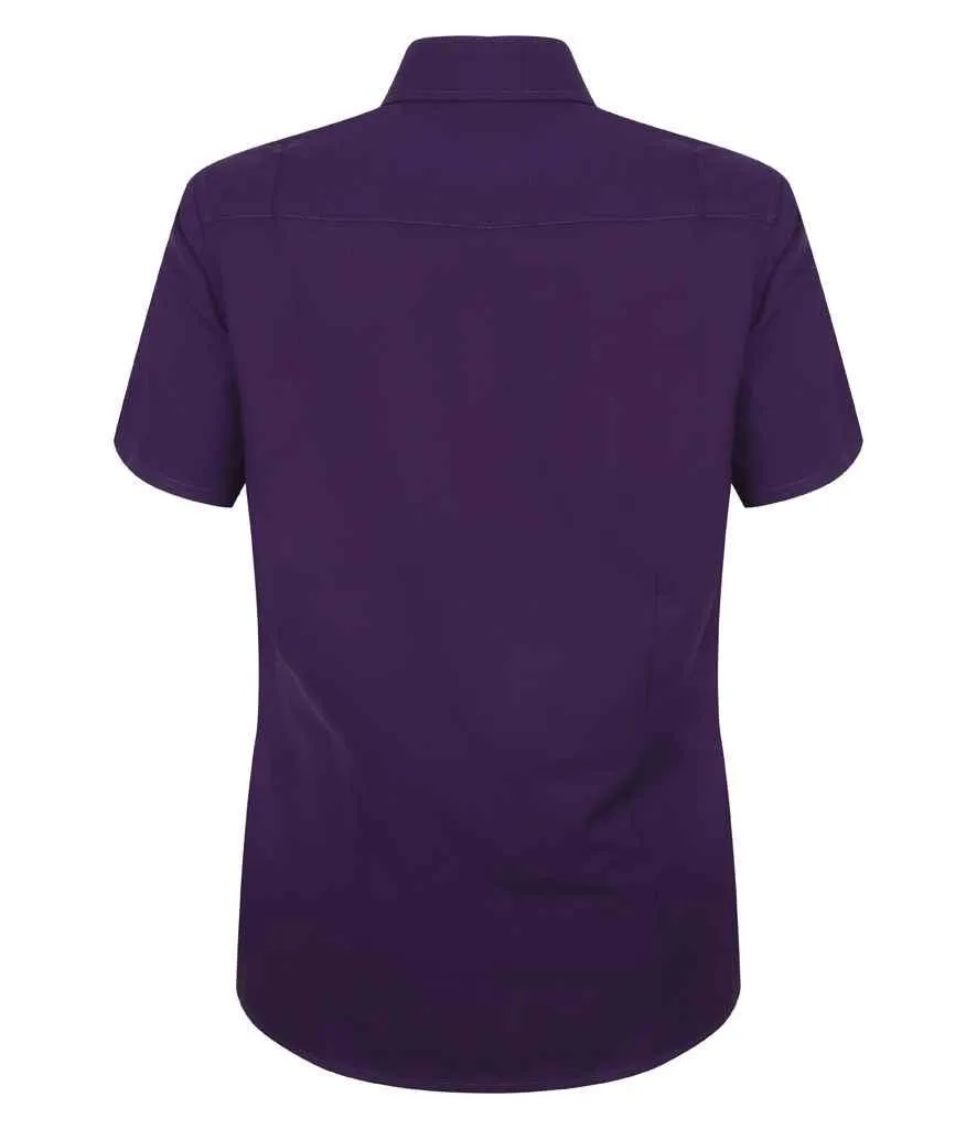 Henbury Ladies Short Sleeve Wicking Shirt