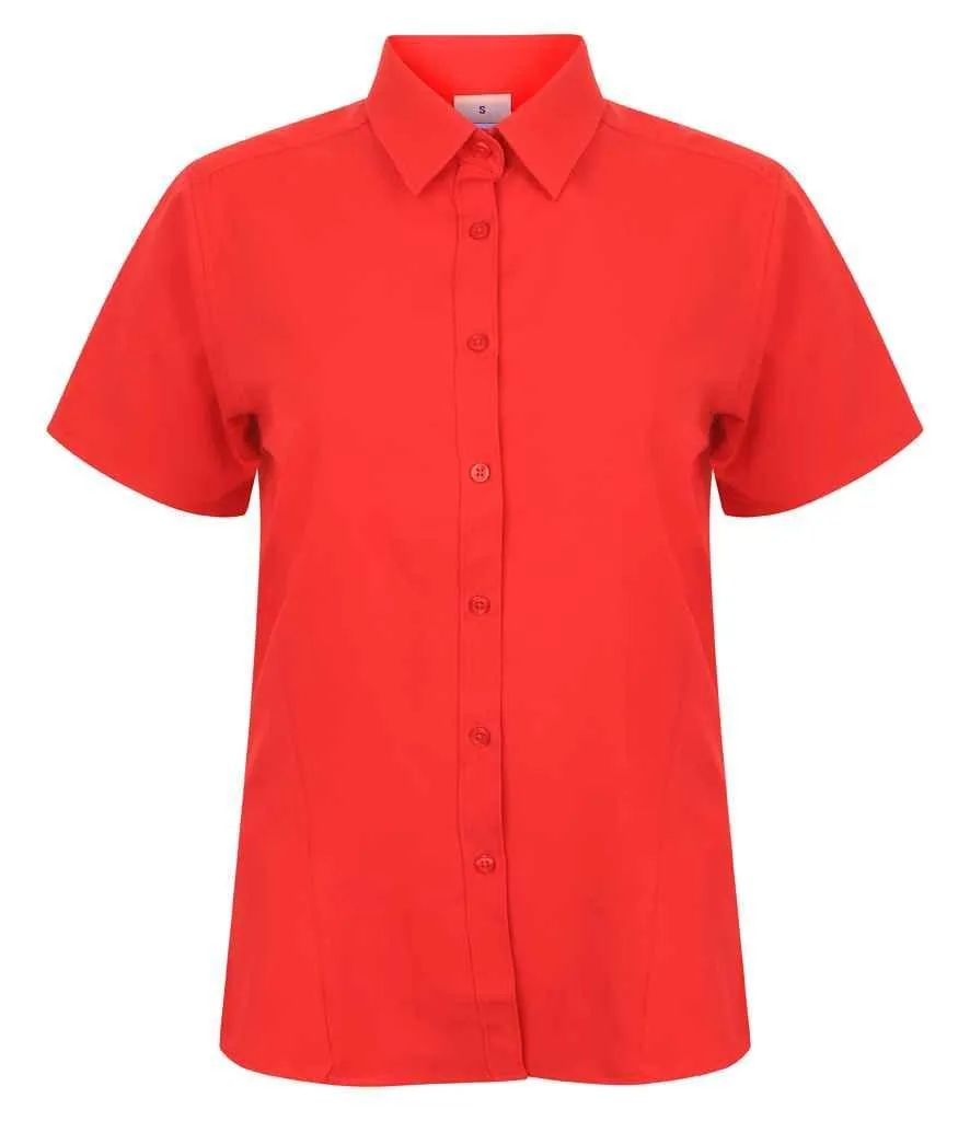 Henbury Ladies Short Sleeve Wicking Shirt