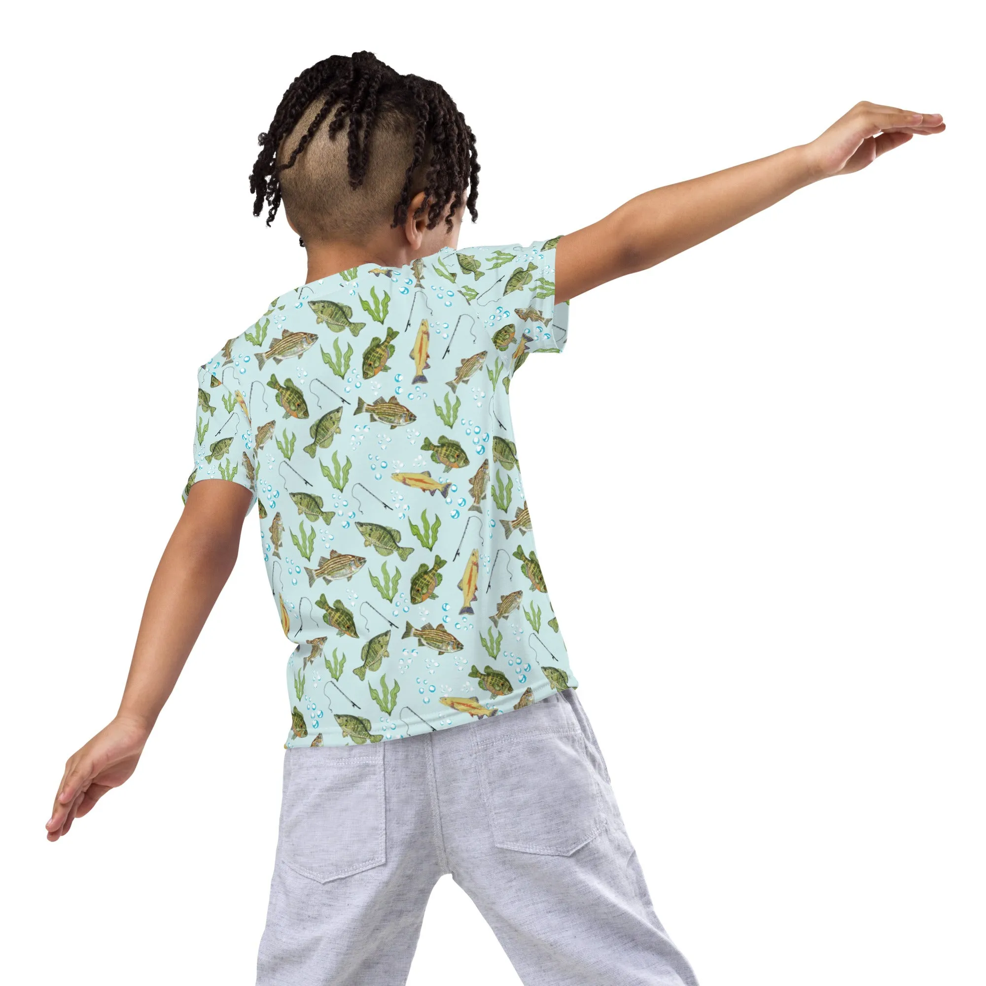 Kids crew neck t-shirt - Fresh Water Fishing