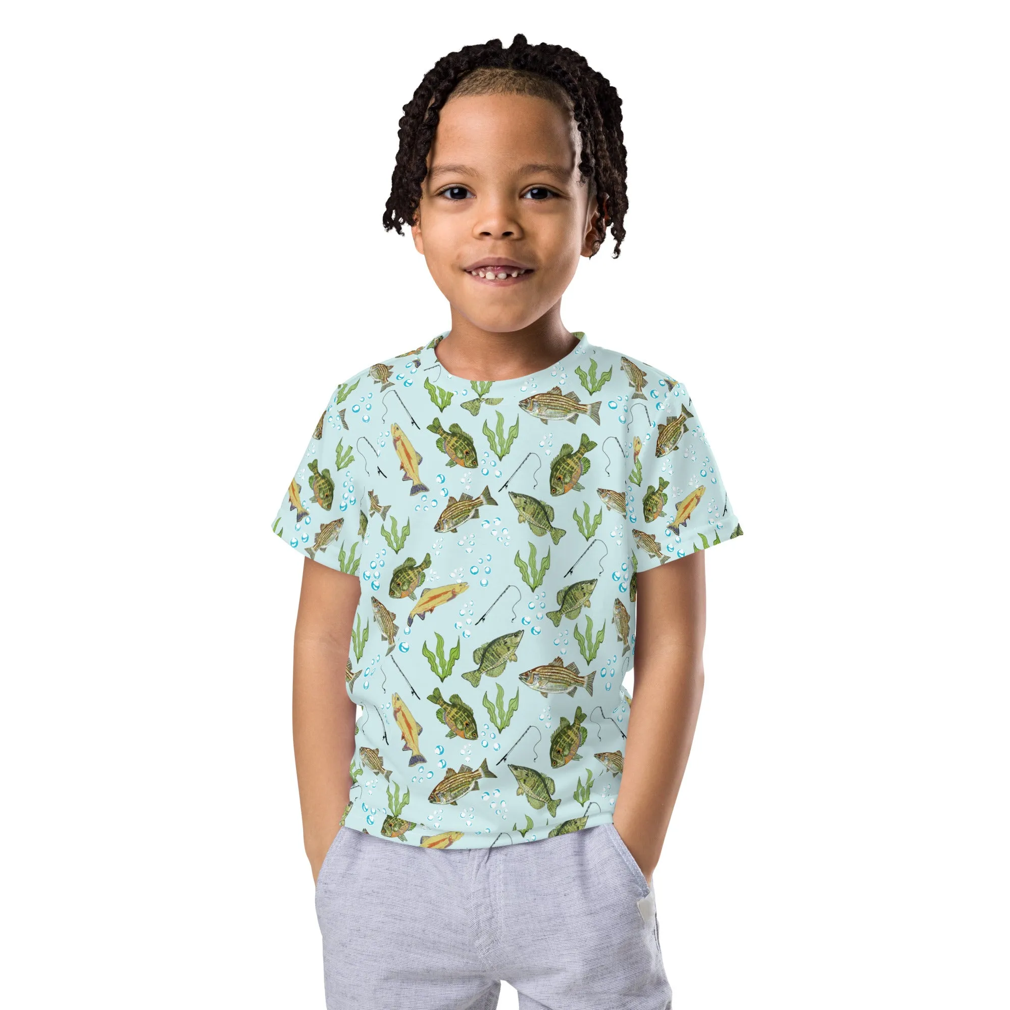 Kids crew neck t-shirt - Fresh Water Fishing