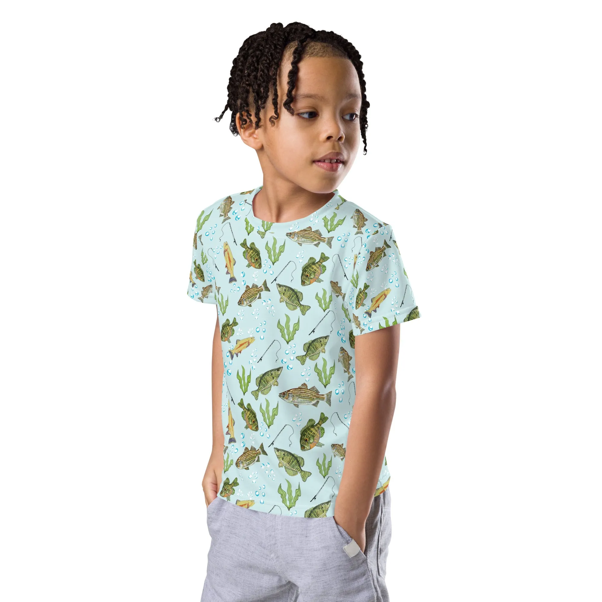 Kids crew neck t-shirt - Fresh Water Fishing